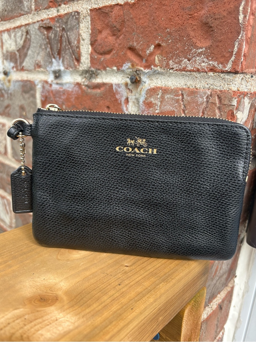 Coach Corner Zip Wristlet